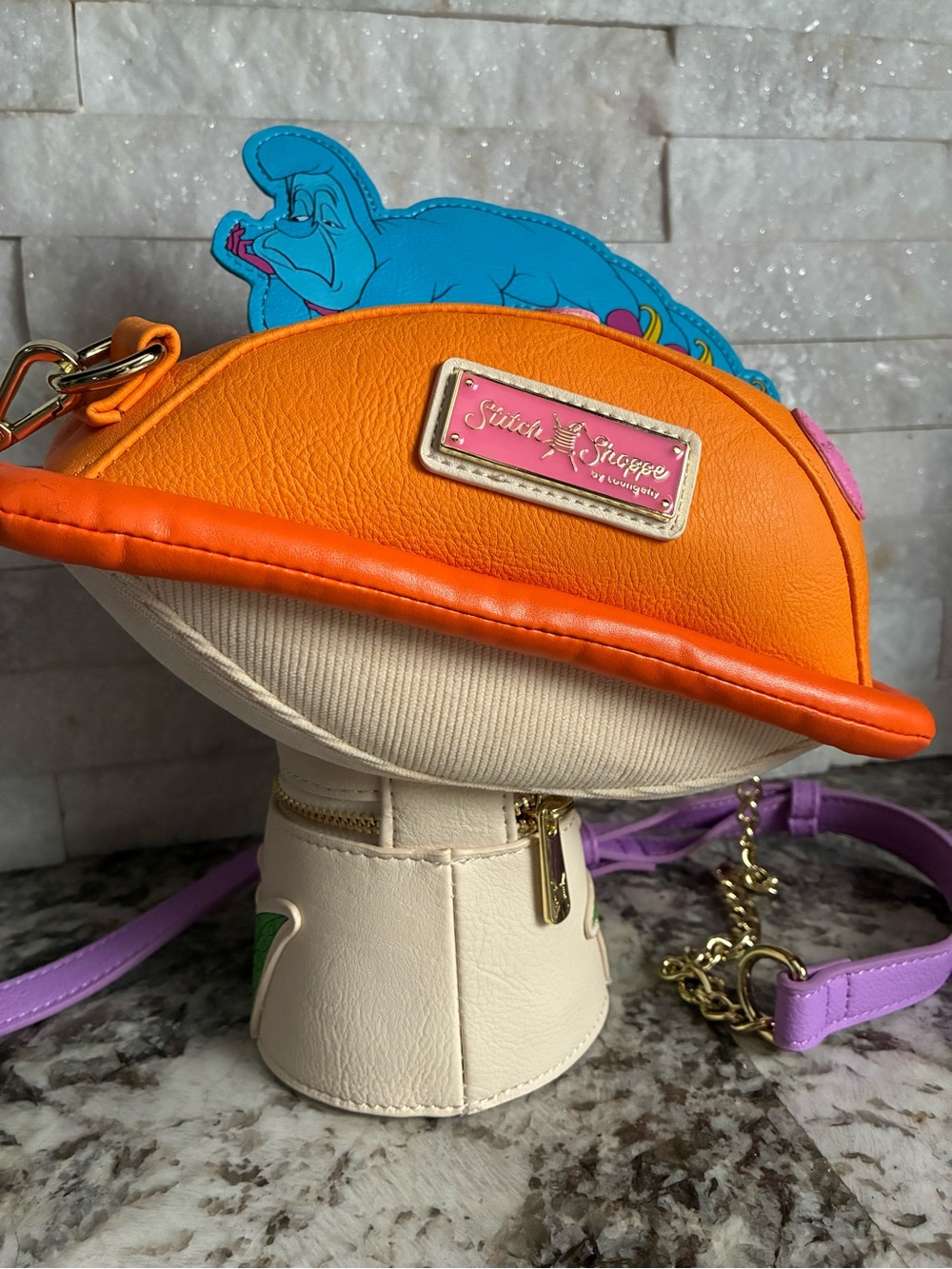 Stitch Shoppe x Disney Alice in Wonderland Caterpillar Mushroom Crossbody Bag - Picture 6 of 12
